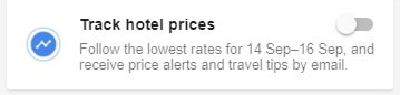 Google - hotel price tracker
