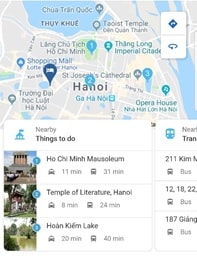 Google Hotel Search: Nearby Things to do