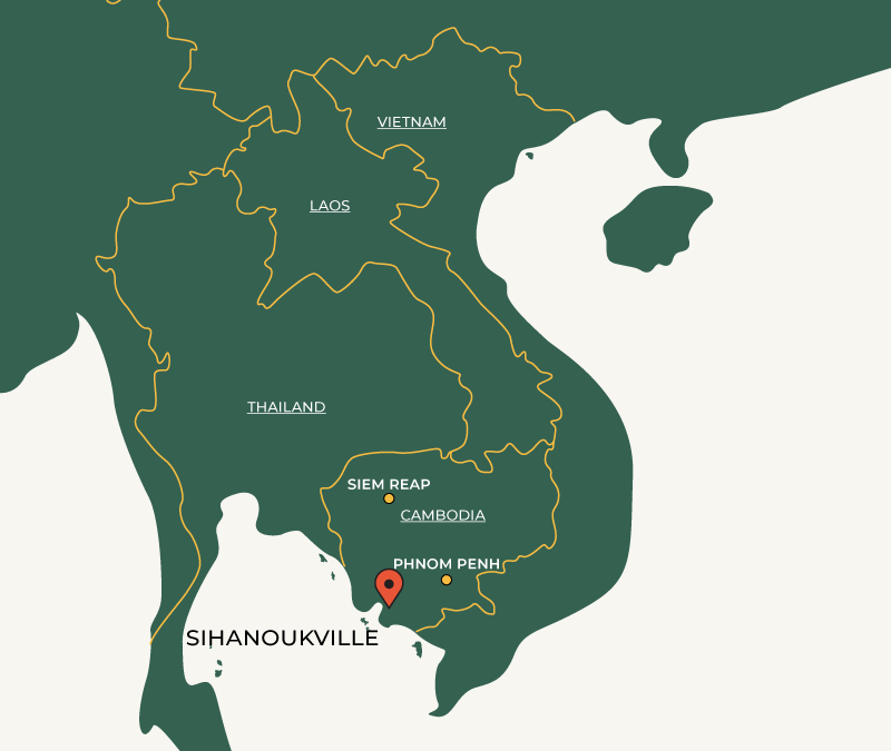 Sihanoukville on map
