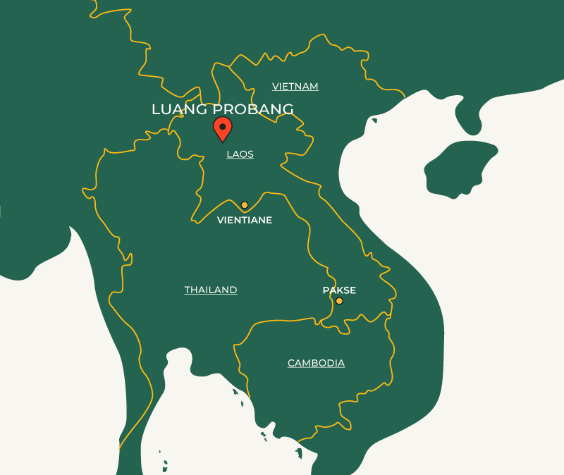 Luang Prabang on map