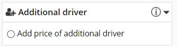 Car rental extra drivers fee