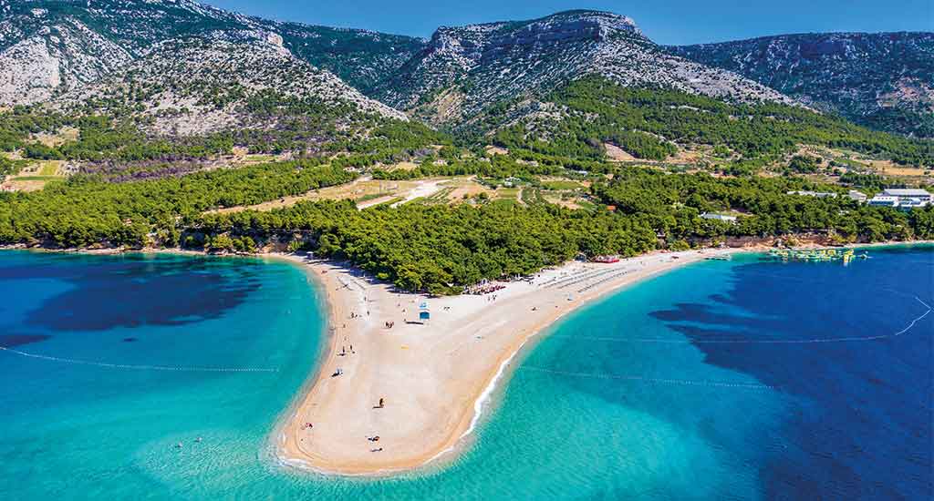 Landscape view of Zlatni Rat beach