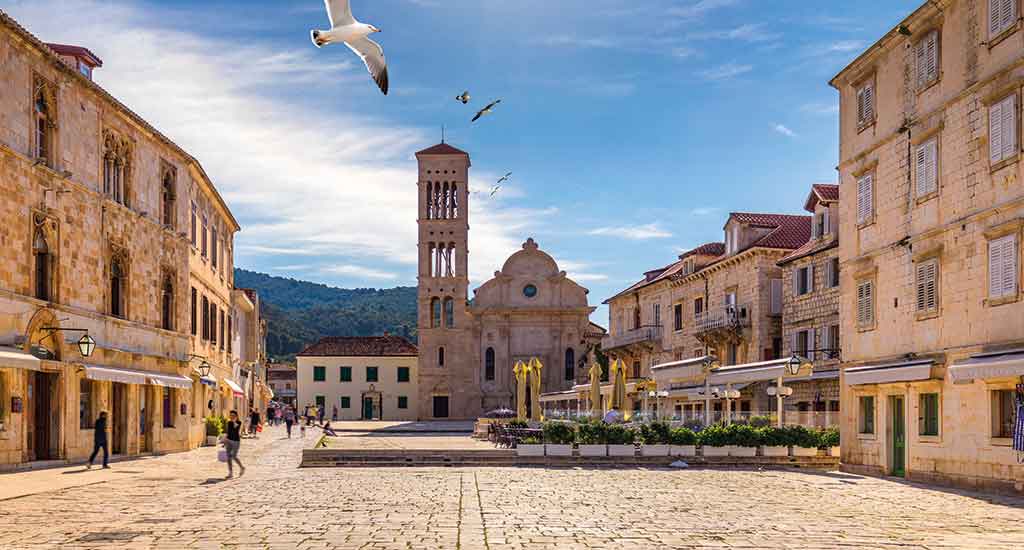 Old town of Hvar in Croatia