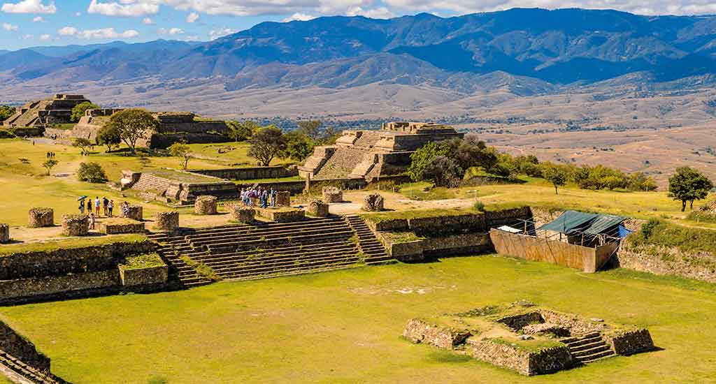 Monte Alban ruins in Oaxaca Mexico