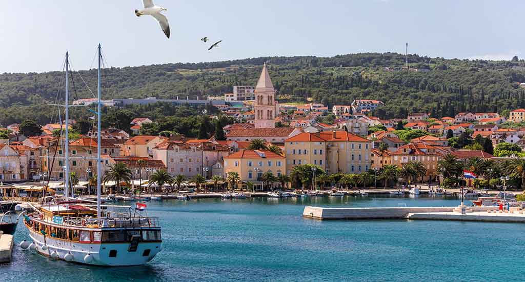 Beach in Supetar in Croatia