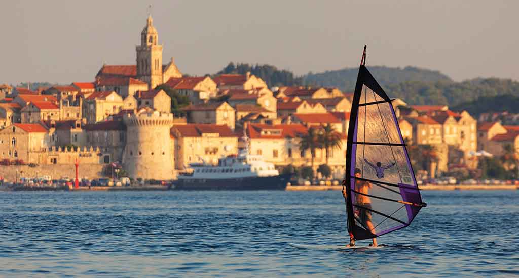Windsurfing in Korcula
