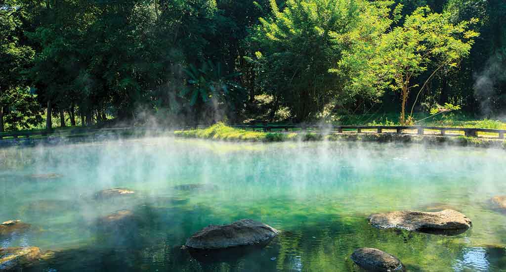 Chiang Rai province Huai Mak Liam hot spring near Kok River