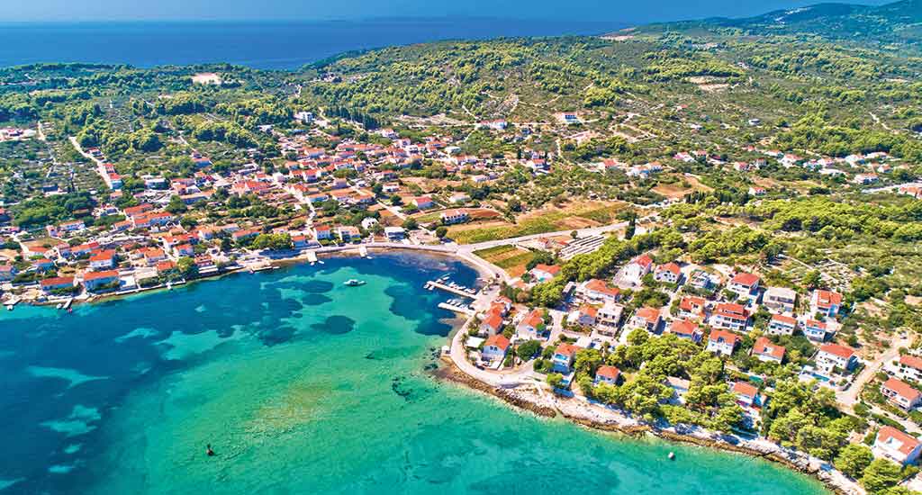 Lumbarda Croatia aerial shot