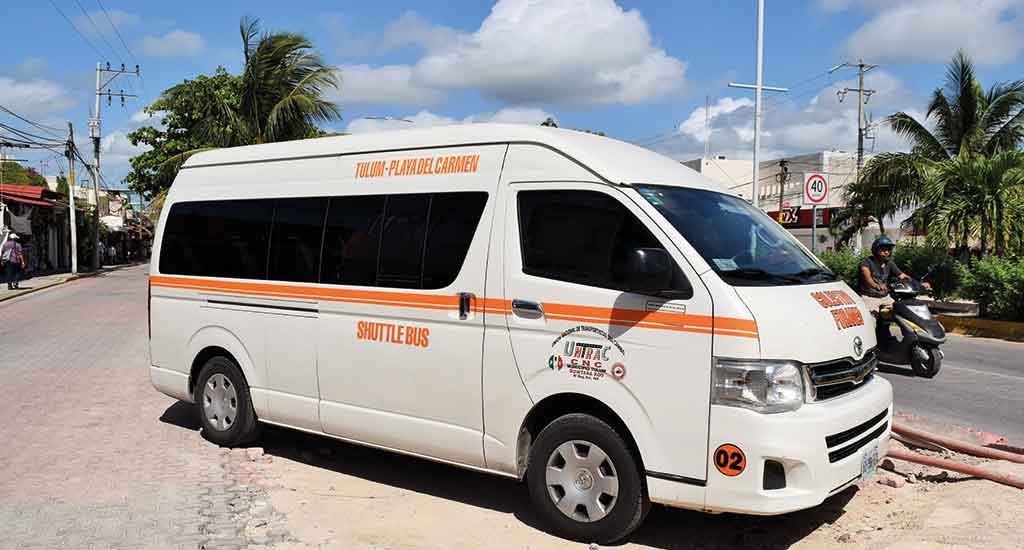 Colectivo Mini Bus in Tulum Mexico