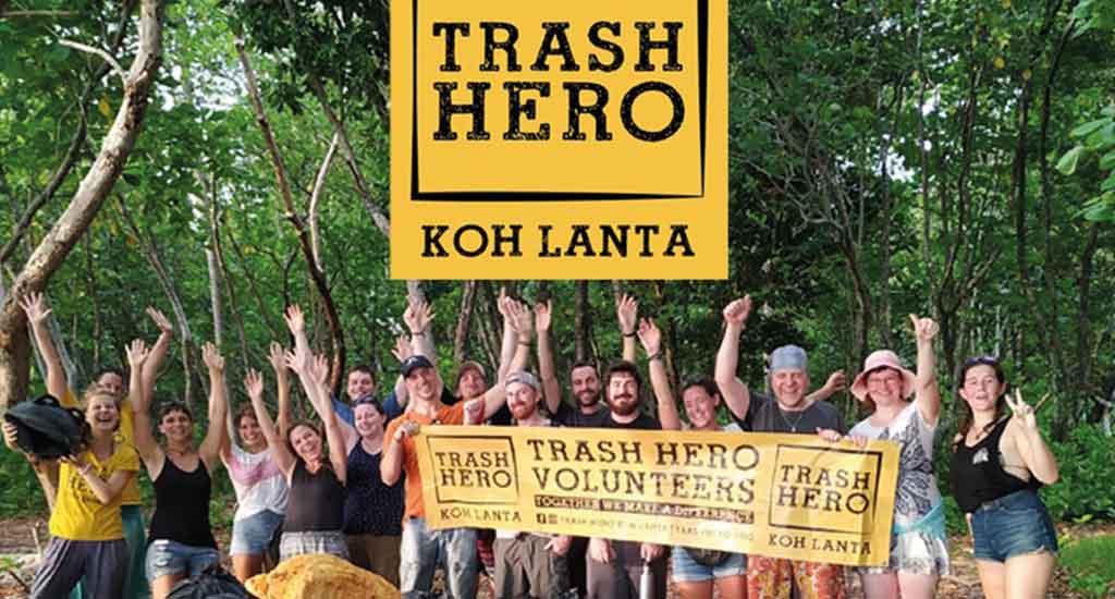Beach clean up in Koh Lanta