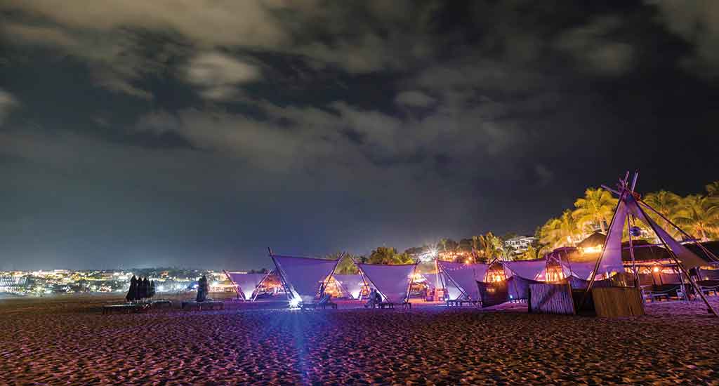 Night party at Puerto Escondido Mexico