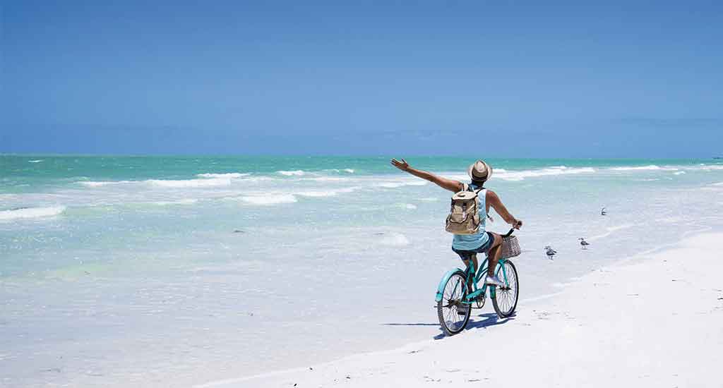 Bike ride in Holbox Mexico