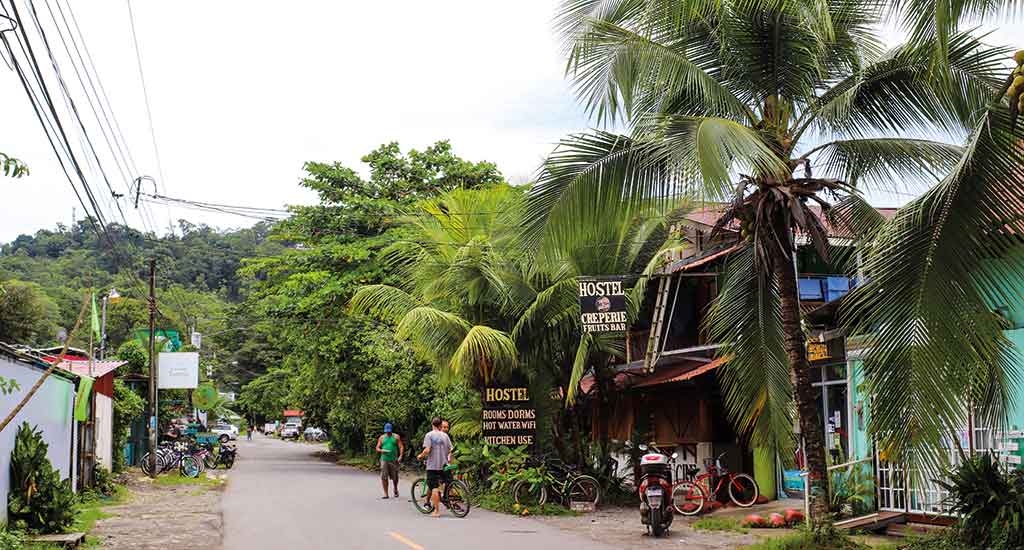 Puerto Viejo town in Costa Rica