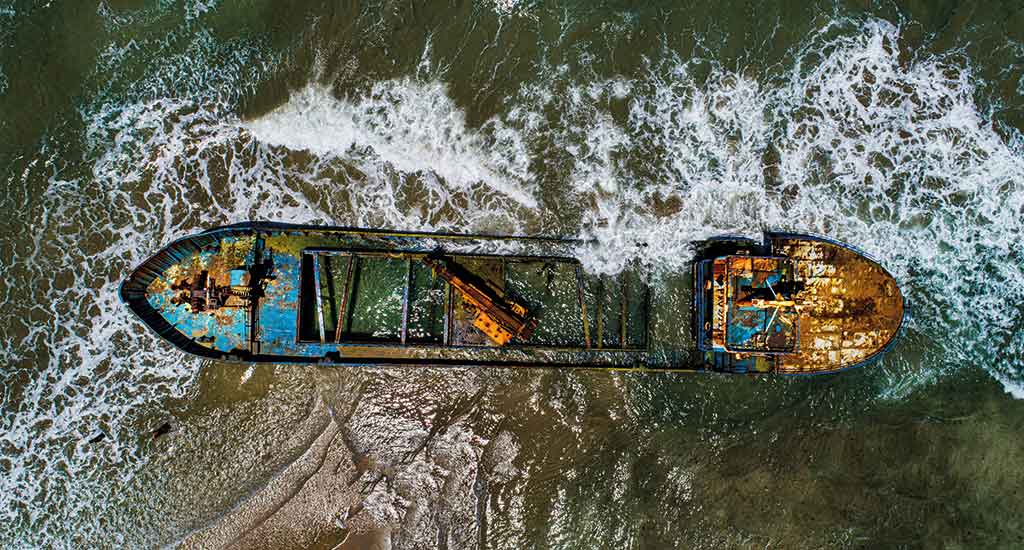 Shipwreck in Costa Rica