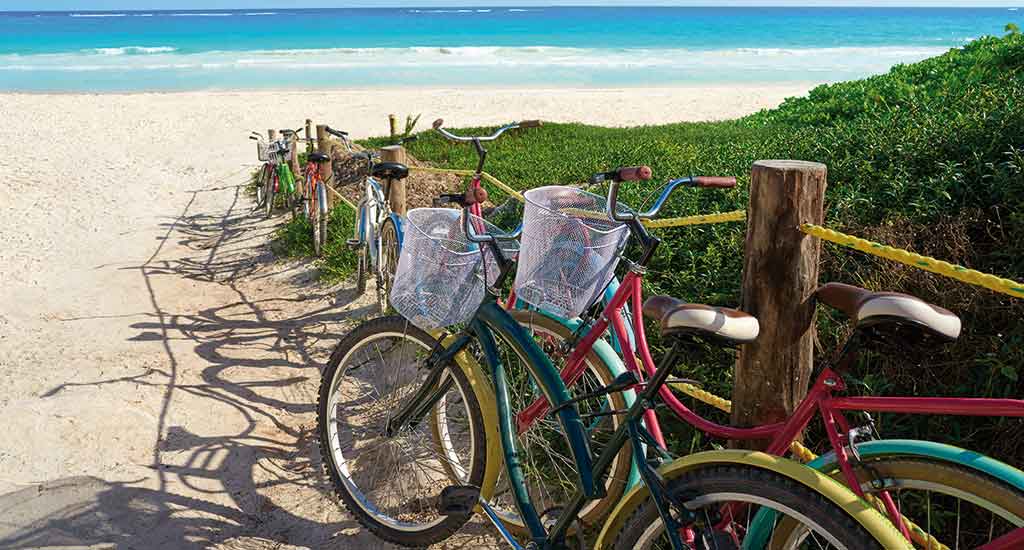 Bicycles in Tulum Mexico