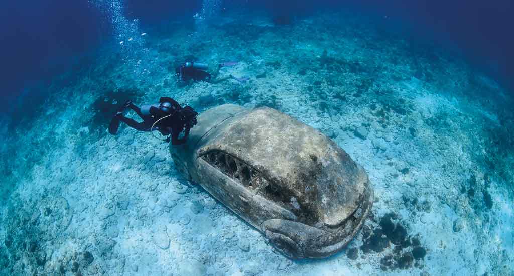 Underwater museum in Isla Mujeres Mexico