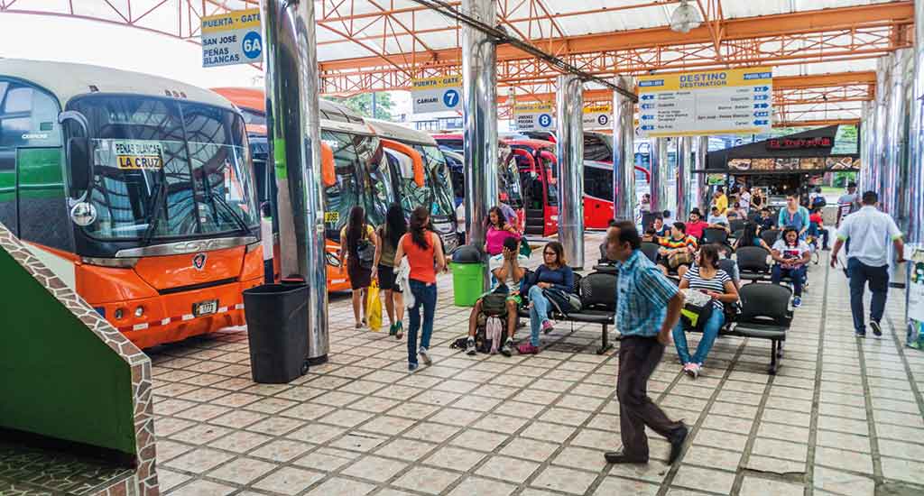 Bus station in San Jose Costa Rica