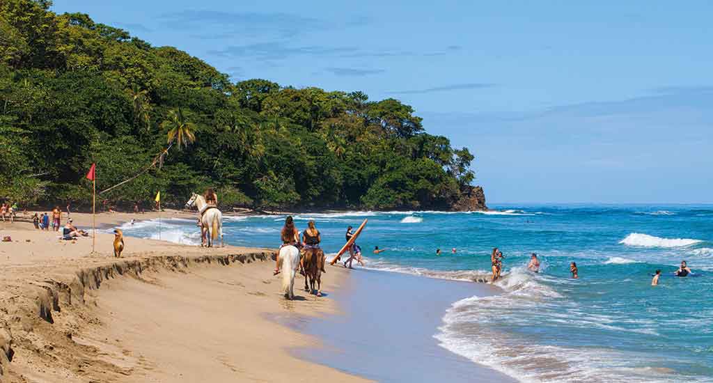Playa Cocles beach in Costa Rica