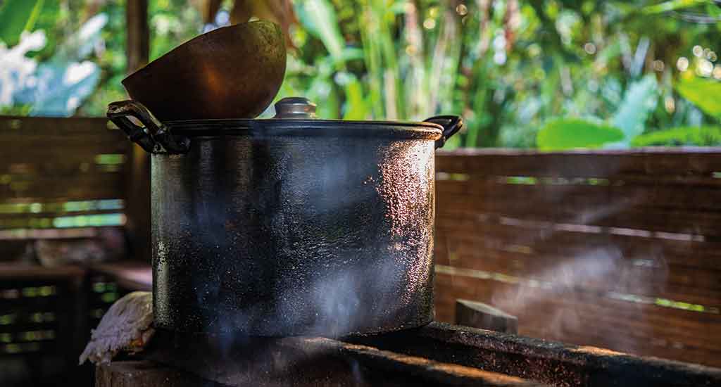 Hot cocoa at BriBri in Costa Rica