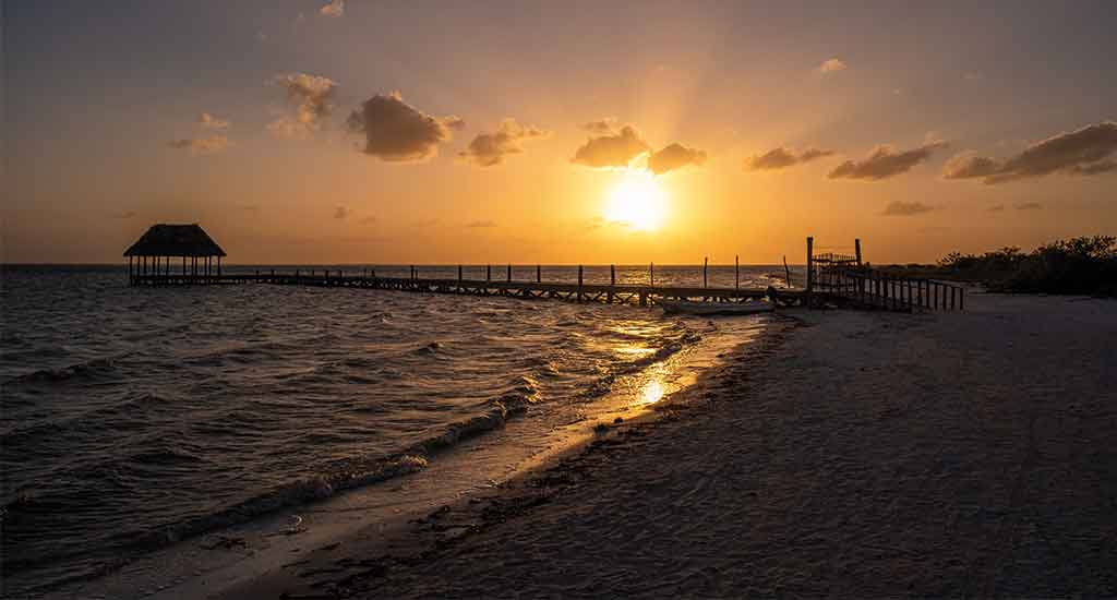 Pier in Holbox Mexico