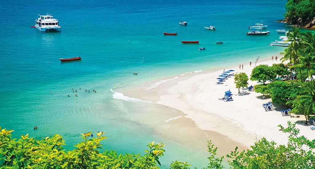 Tortuga tropical beach in Costa Rica