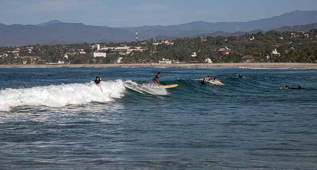 Surf at La Punta near Puerto Escondido Mexico