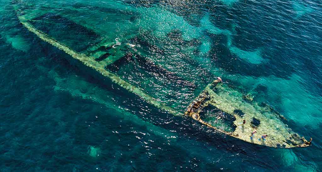 Shipwreck underwater in Zadar