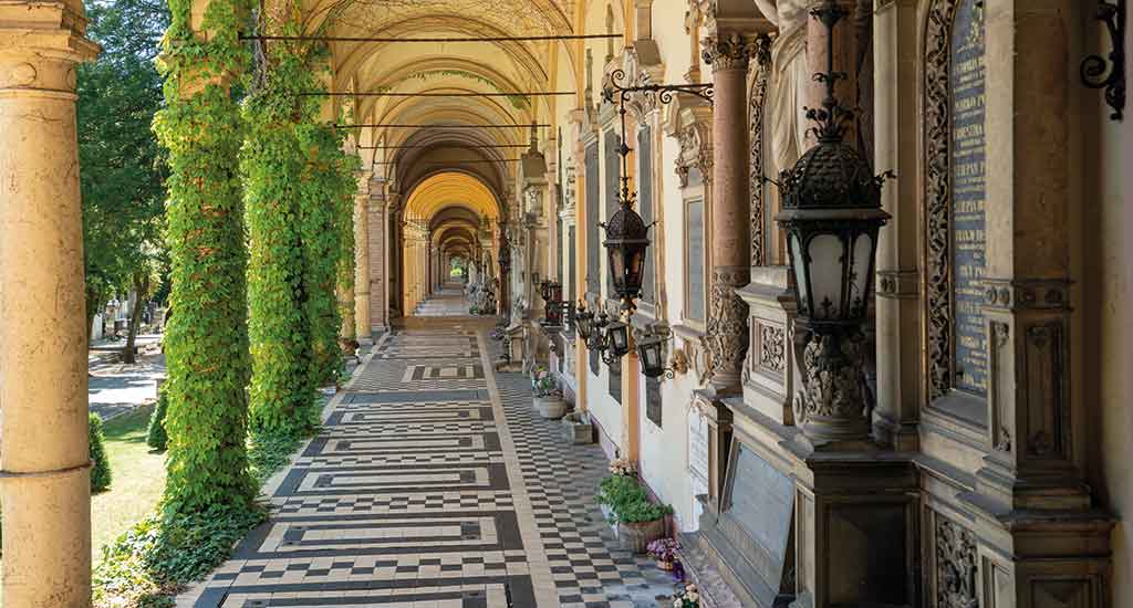 Hallway in Mirogoj Cemetery