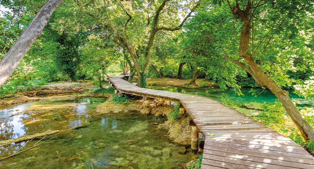 Krka waterfalls pathway