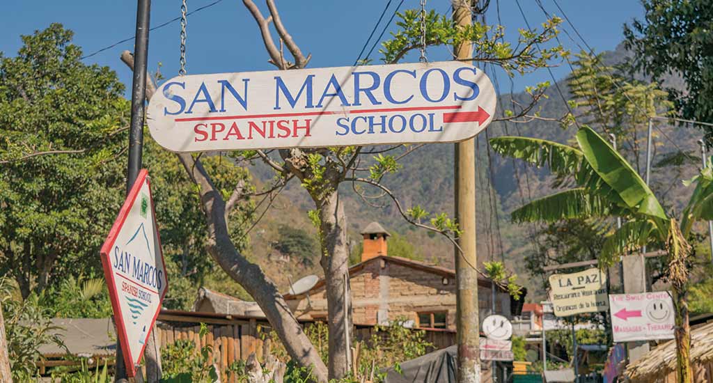 Spanish school signage