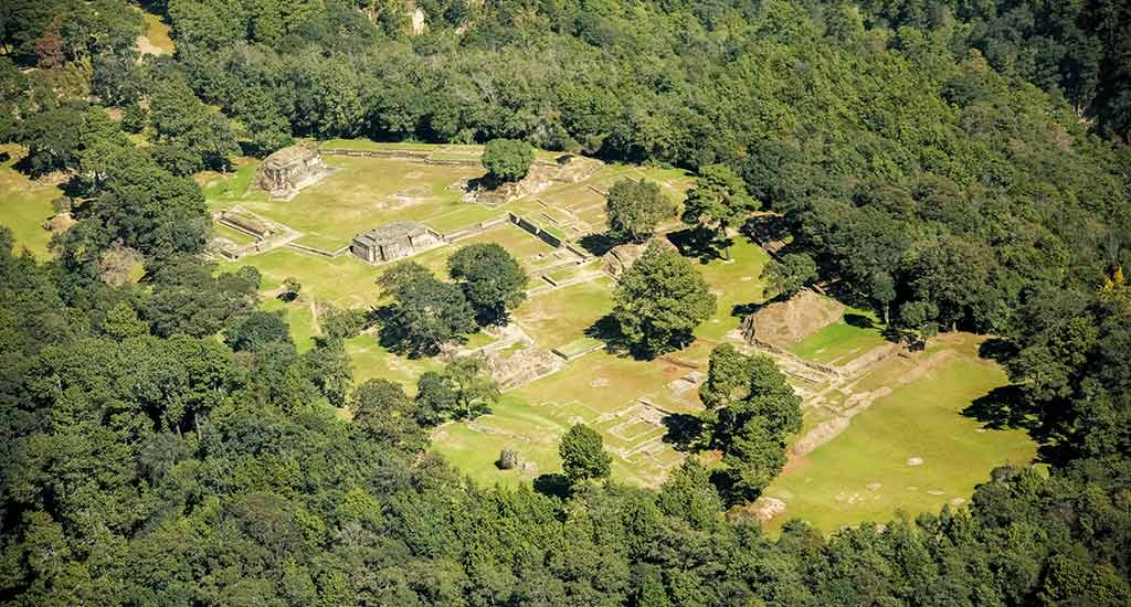 Aerial view of Iximche