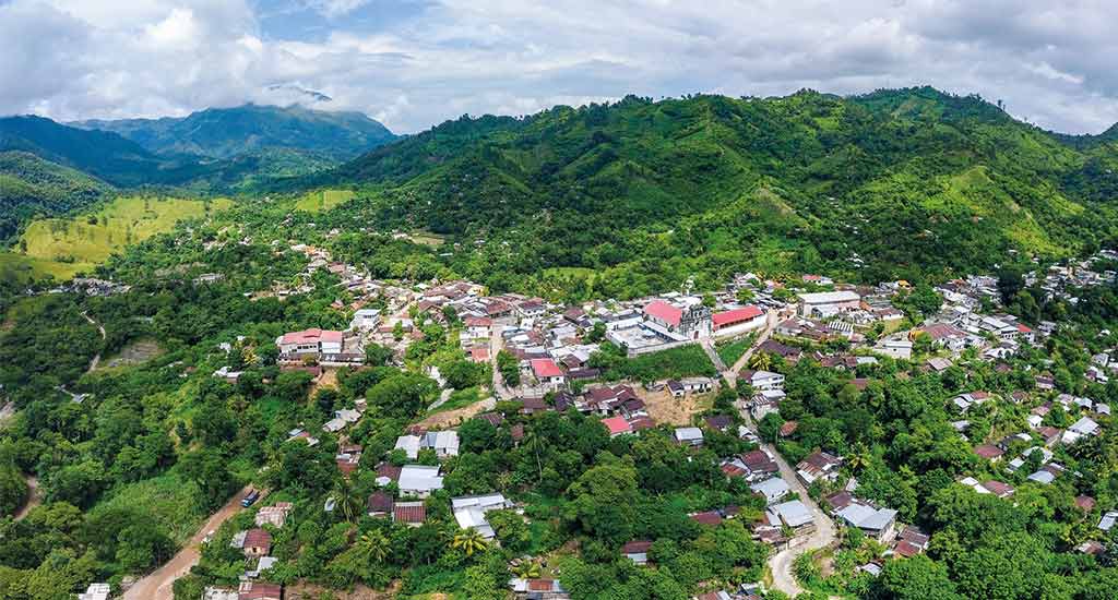 Aerial view of Lanquin