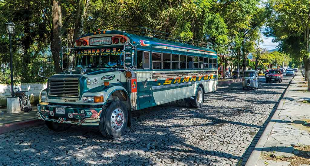 Bus in Antigua, Guatemala
