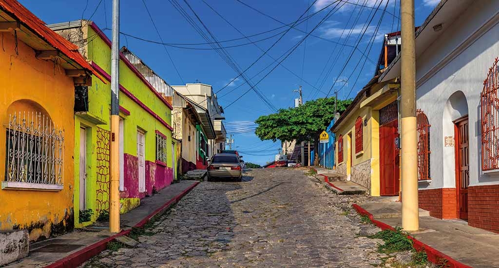 Street in Flores Guatemala