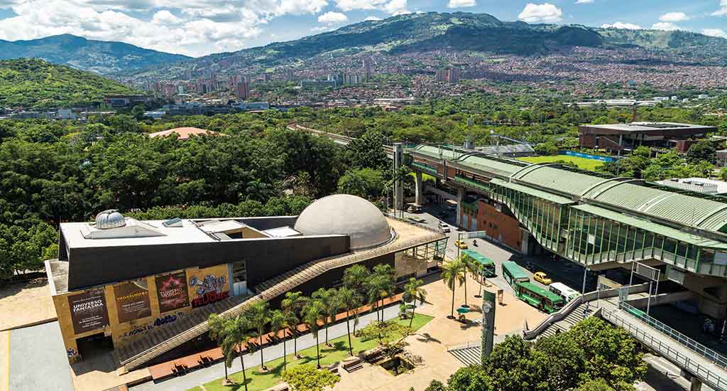 Planetarium view from top in Medellin