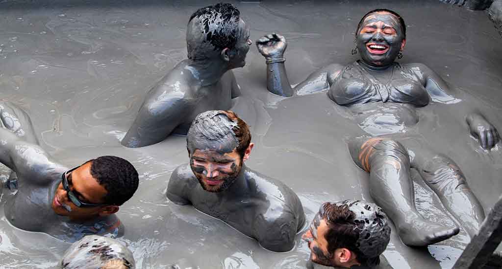 People enjoying Mud Bath in El Totumo