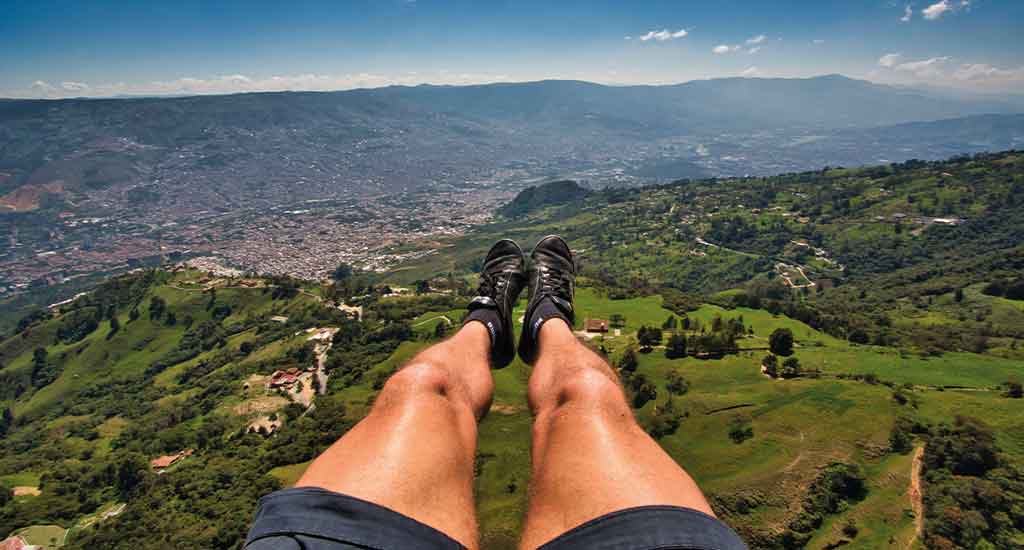 View from paragliding