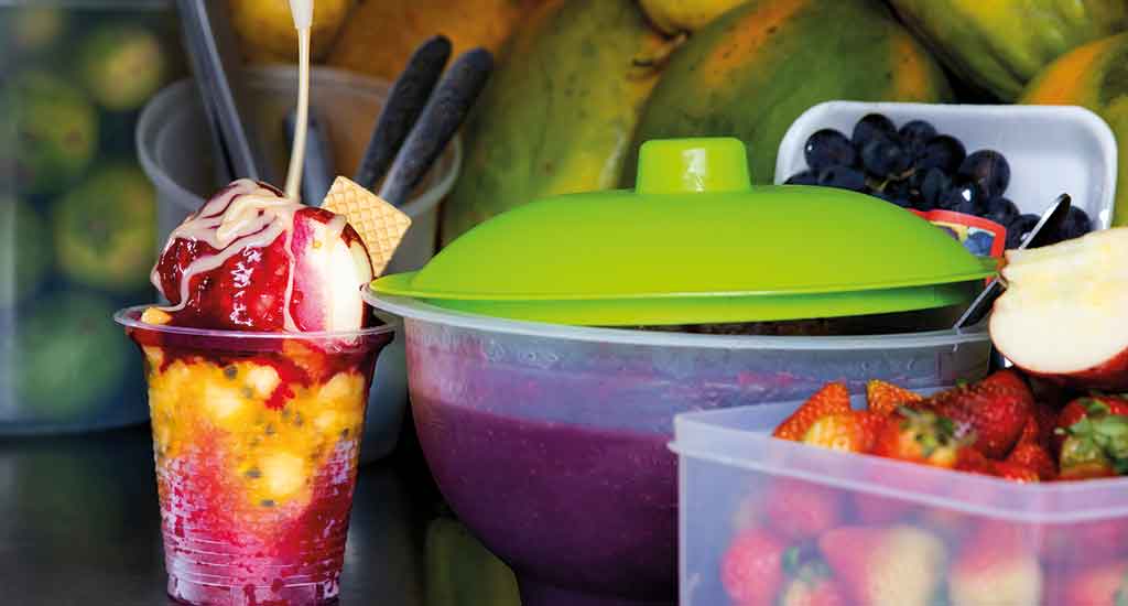 Colourful fruit dessert in Cali