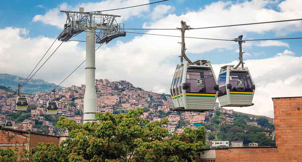 Cable cars in Medellin