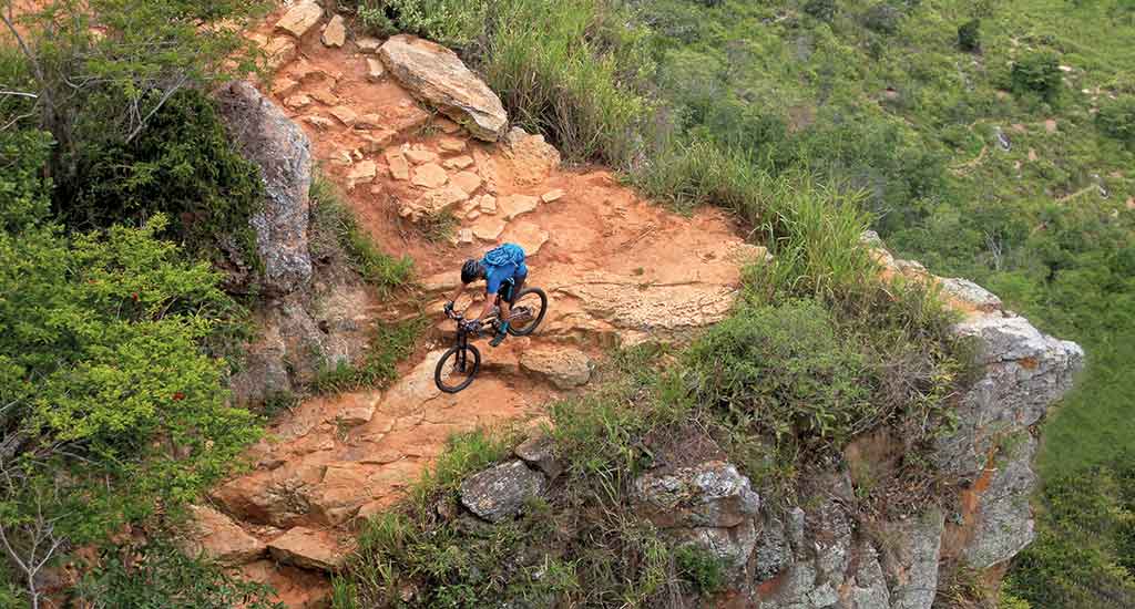 Mountain biker on trail