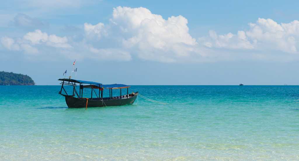 Boat in the turquoise waters