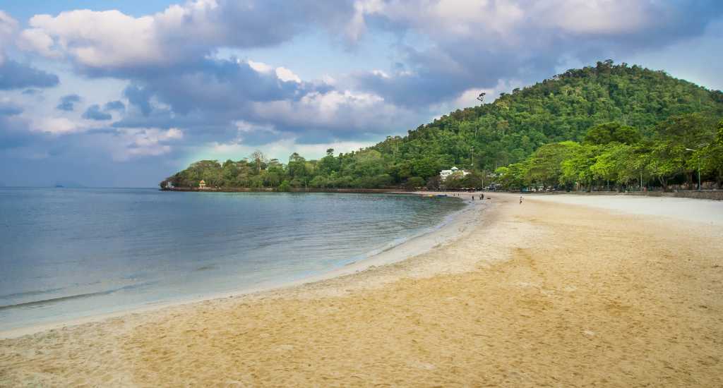White sand beach at Kep