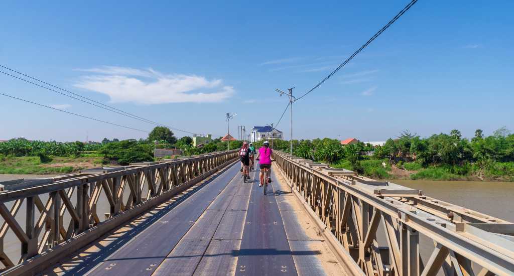 Bike on a bridge in Phnom Penh