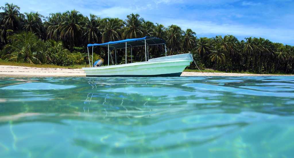 Boat along the waters of Bocas del Toro