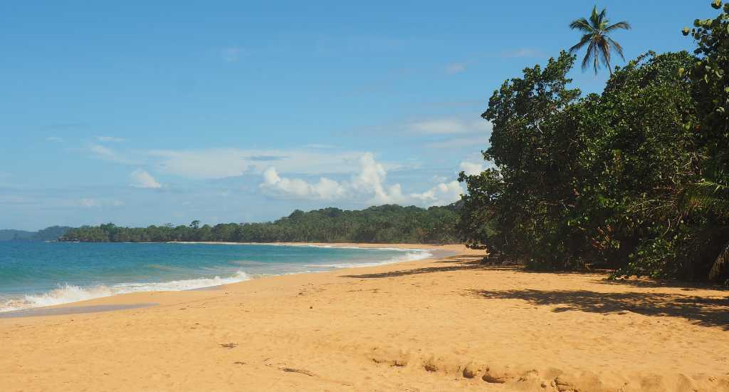 Bluff beach at Isla Colon in Panama