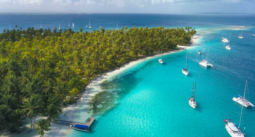 Ariel view of San Blas island
