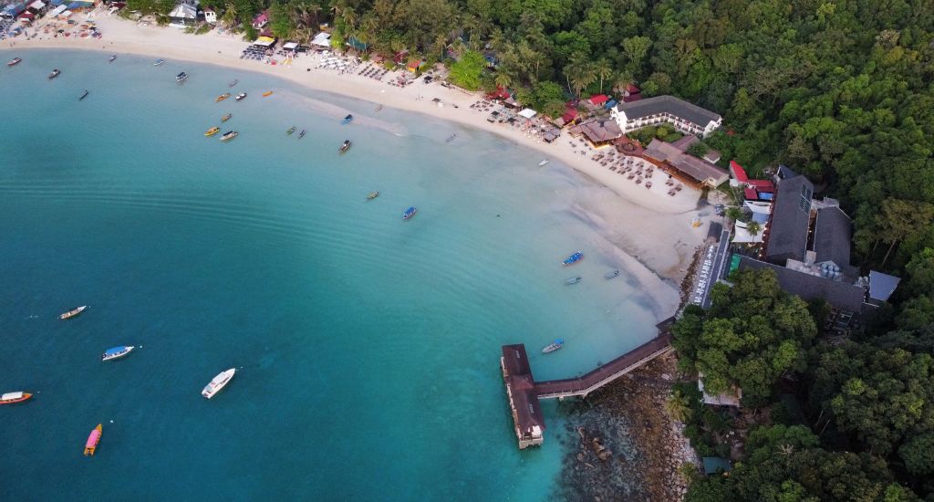 Aerial view of Perhentian Kecil