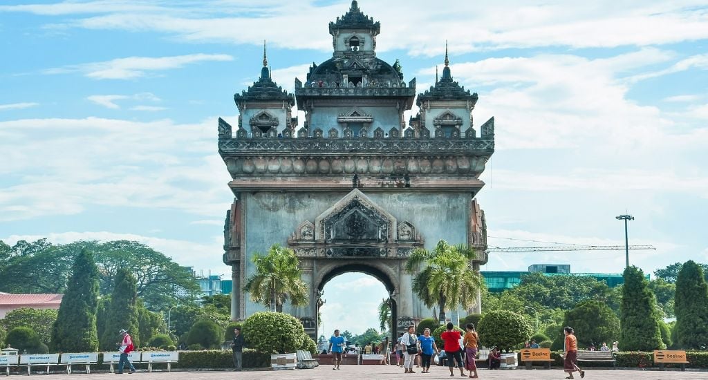 Triumphal arch in Vientiane