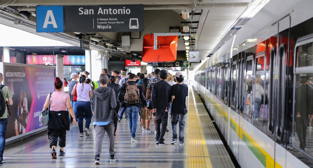 San Antonio Metro Station in Medellin, Colombia